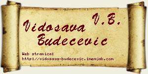 Vidosava Budečević vizit kartica